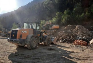 Baggerarbeiten, Aussengestaltung, Baustelle