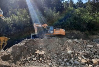 Baggerarbeiten, Aussengestaltung, Baustelle