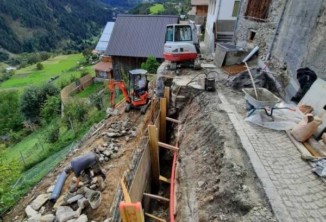 Baggerarbeiten, Aussengestaltung, Baustelle