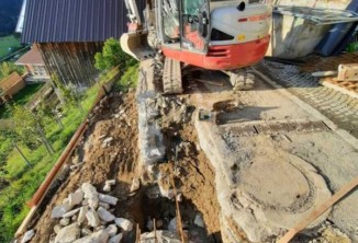 Baggerarbeiten, Aussengestaltung, Baustelle