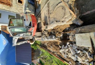 Baggerarbeiten, Aussengestaltung, Baustelle