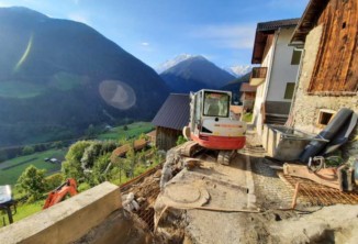 Baggerarbeiten, Aussengestaltung, Baustelle