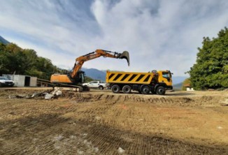 Baggerarbeiten, Aussengestaltung, Baustelle