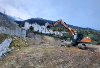 Baggerarbeiten, Aussengestaltung, Baustelle
