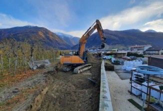 Baggerarbeiten, Aussengestaltung, Baustelle