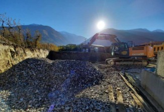 Baggerarbeiten, Aussengestaltung, Baustelle