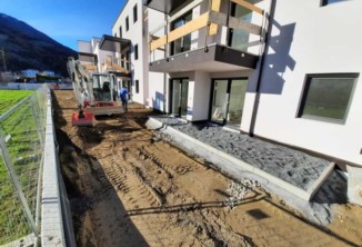 Baggerarbeiten, Aussengestaltung, Baustelle