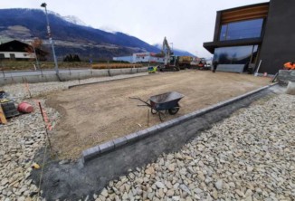 Baggerarbeiten, Aussengestaltung, Baustelle