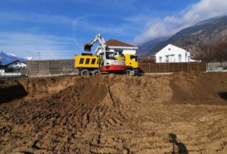 Baggerarbeiten, Aussengestaltung, Baustelle