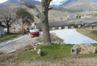 Baggerarbeiten, Aussengestaltung, Baustelle