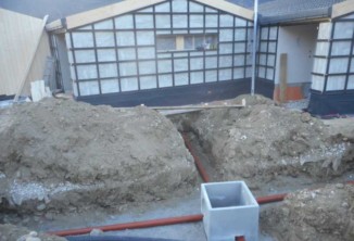 Baggerarbeiten, Aussengestaltung, Baustelle